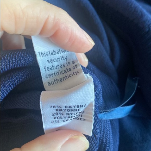 Dianne von Furstenberg navy Delta long sleeve Dress size small - Picture 7 of 9